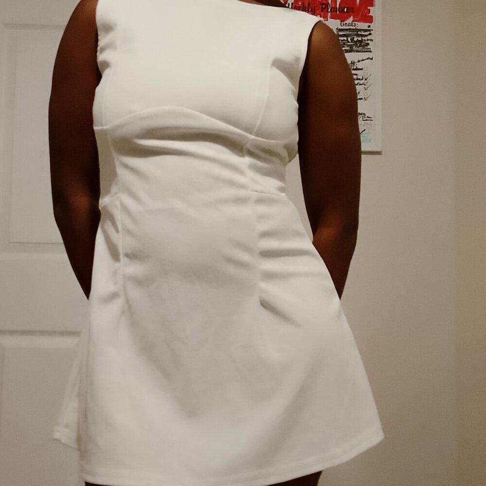 White Backless Mini Dress